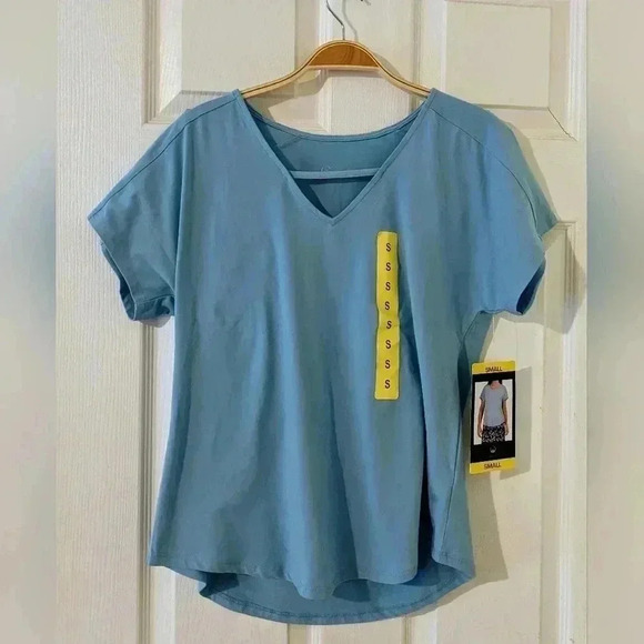 Tranquility by Colorado Clothing Blue‎ Womens V-neck Top Size Small NWT - Picture 3 of 5
